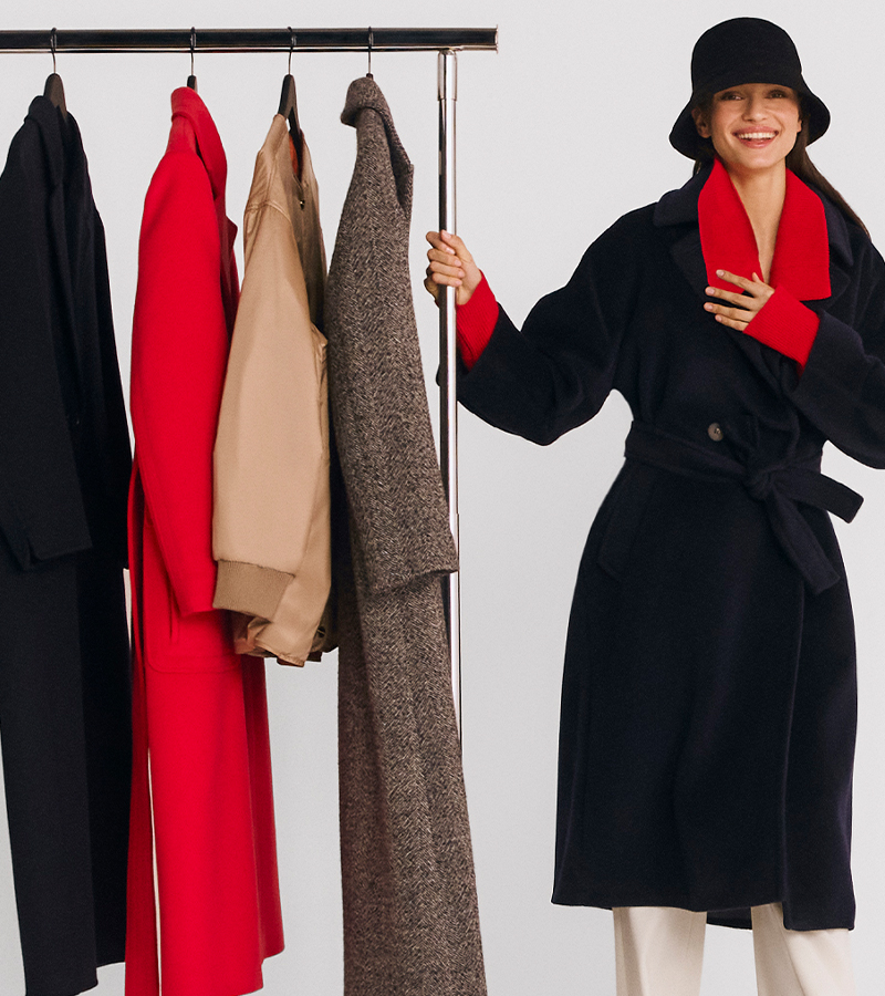 Double-faced trench coat